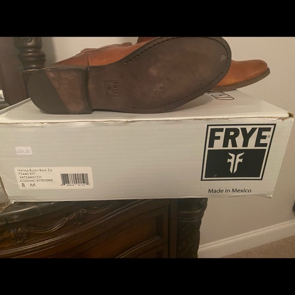 Frye Melissa Button Cognac Leather Knee High Boot - Picture 5 of 7